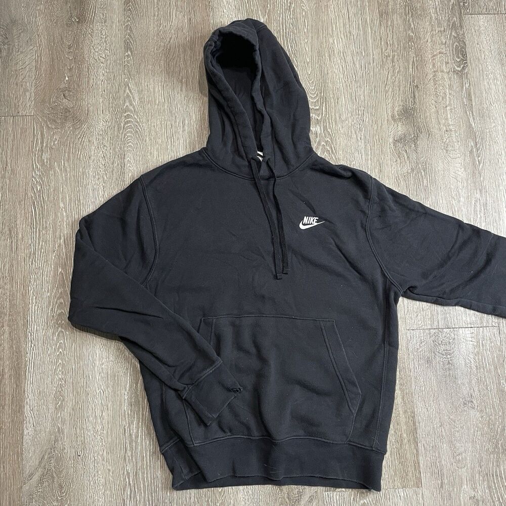 Nike Sportswear Club Fleece Men's Pullover Hoodie White/Black, Size S - Picture 1 of 4